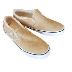 Vans Asher Suede Sherpa Desert Taupe Slip-On Shoe